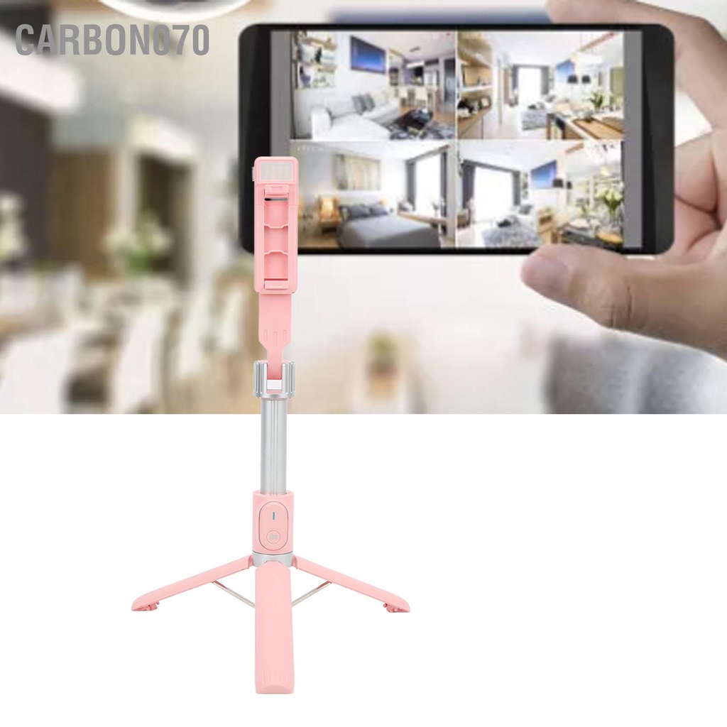 [Hàng HOT] Gậy chụp ảnh 3 chân có đèn led trợ sáng Gậy tự sướng selfie chụp hình Bluetooth điều khiển từ xa【Carbon070】