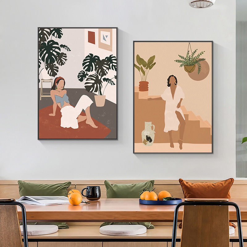 Tranh vải canvas treo tường 18*13cm phong cách Bắc Âu độc đáo