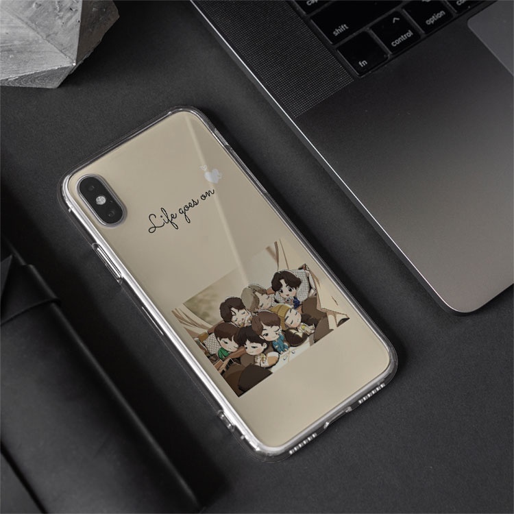 Ốp đt BTS Life goes on chibi cho iPhone 12ProMax iPhone 11 X XsMax Xr iPhone 7 8Plus  BLUBTS0763