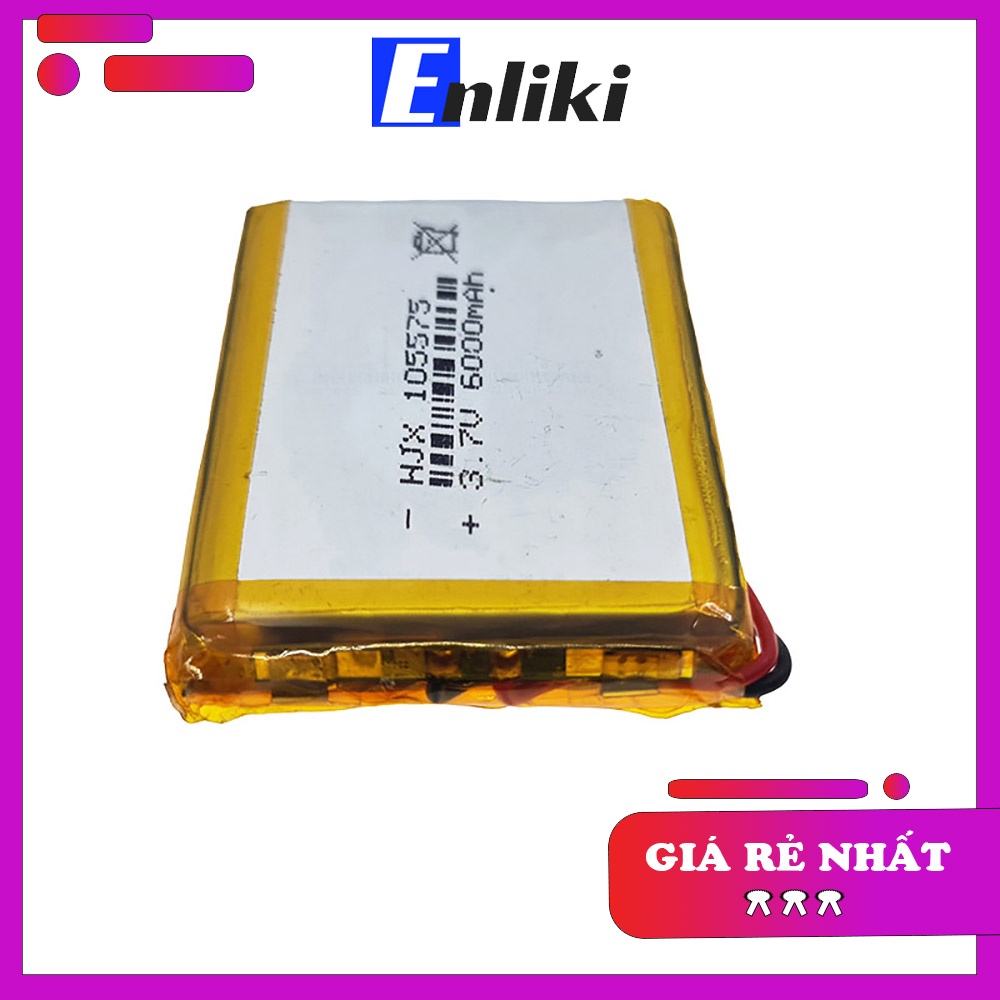 Pin Lipo Polymer 3.7V 6000mAh 1x5x7.5cm Có Mạch Bảo Vệ