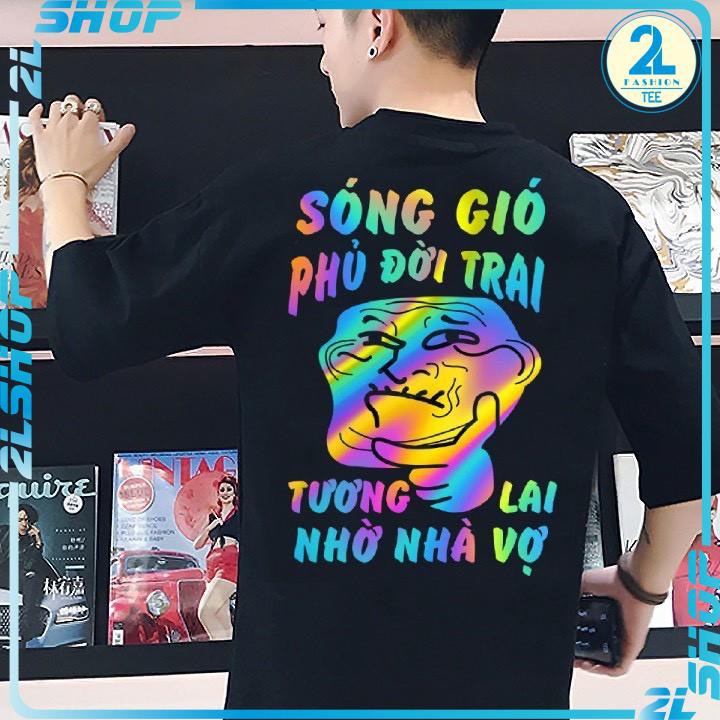 Áo Thun , phông Nam Nữ  Unisex form rộng tay lõ Phản Quang 7 Màu In Chữ Xu Hướng Hiện Nay Hot Trend 2021