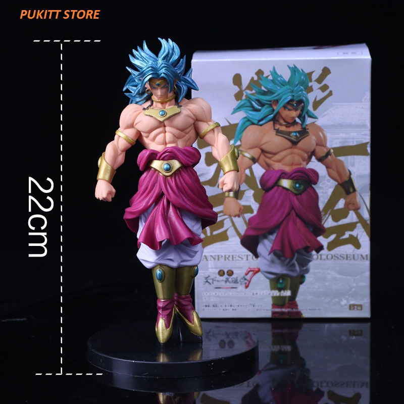 Mô hình Dragon Ball 7 viên ngọc rồng - Mô hình Broly tóc xanh dương 22cm DB089