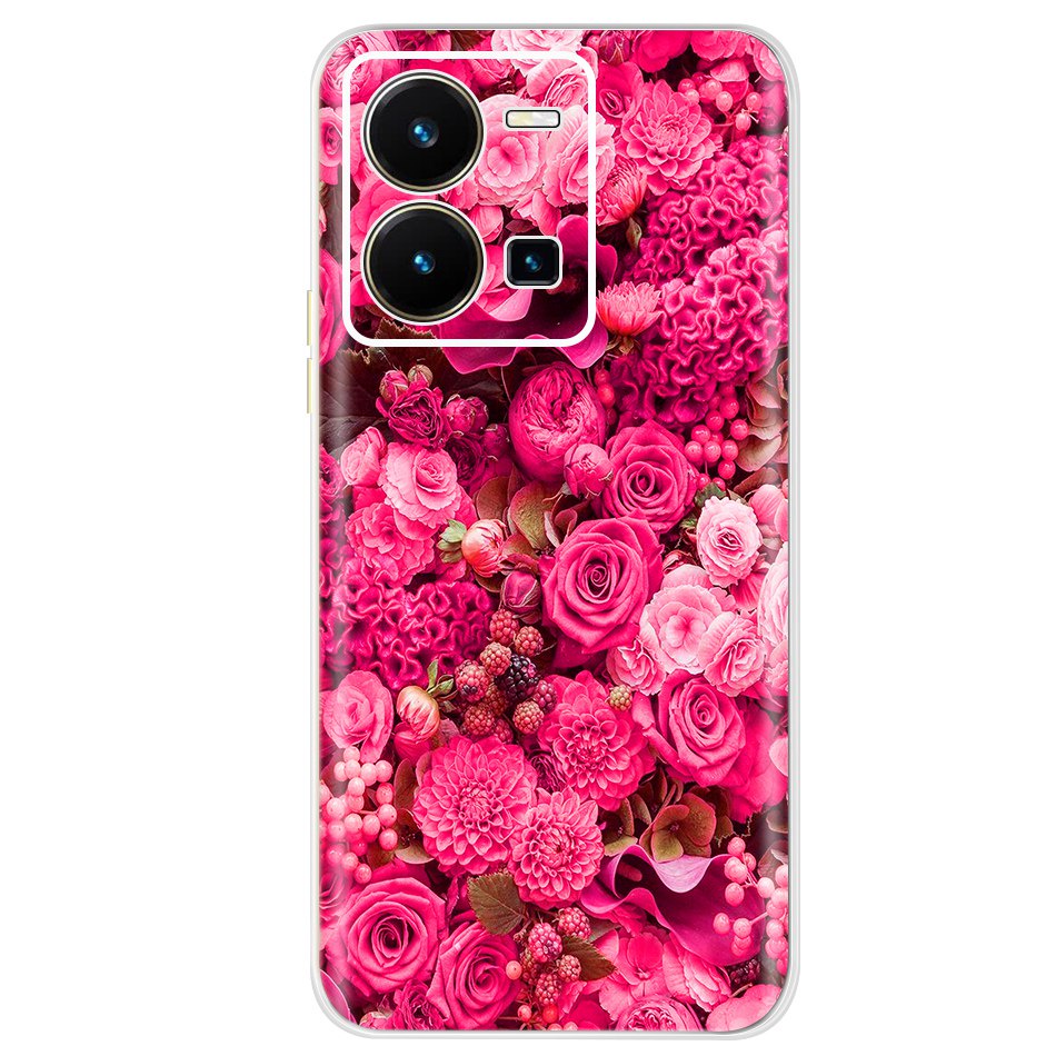 Ốp Điện Thoại TPU Silicon Mềm Trong Suốt Hình Mèo Và Bướm Cho Vivo Y16 2022 Y02S Y35 V25e 4G V25 5G VivoY16 V2214