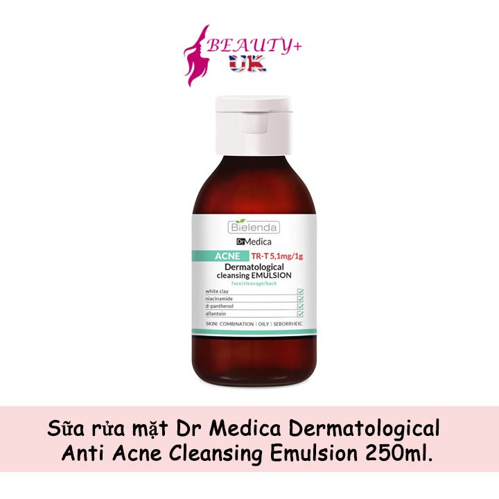 Sữa rửa mặt Dr Medica Dermatological Anti Acne Cleansing Emulsion 250ml