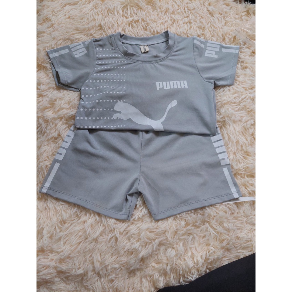 Bộ thể thao bé trai đồ thể thao bé trai puma chấm bi Chất liệu co giãn cho bé từ 8_26kg VYVY kids