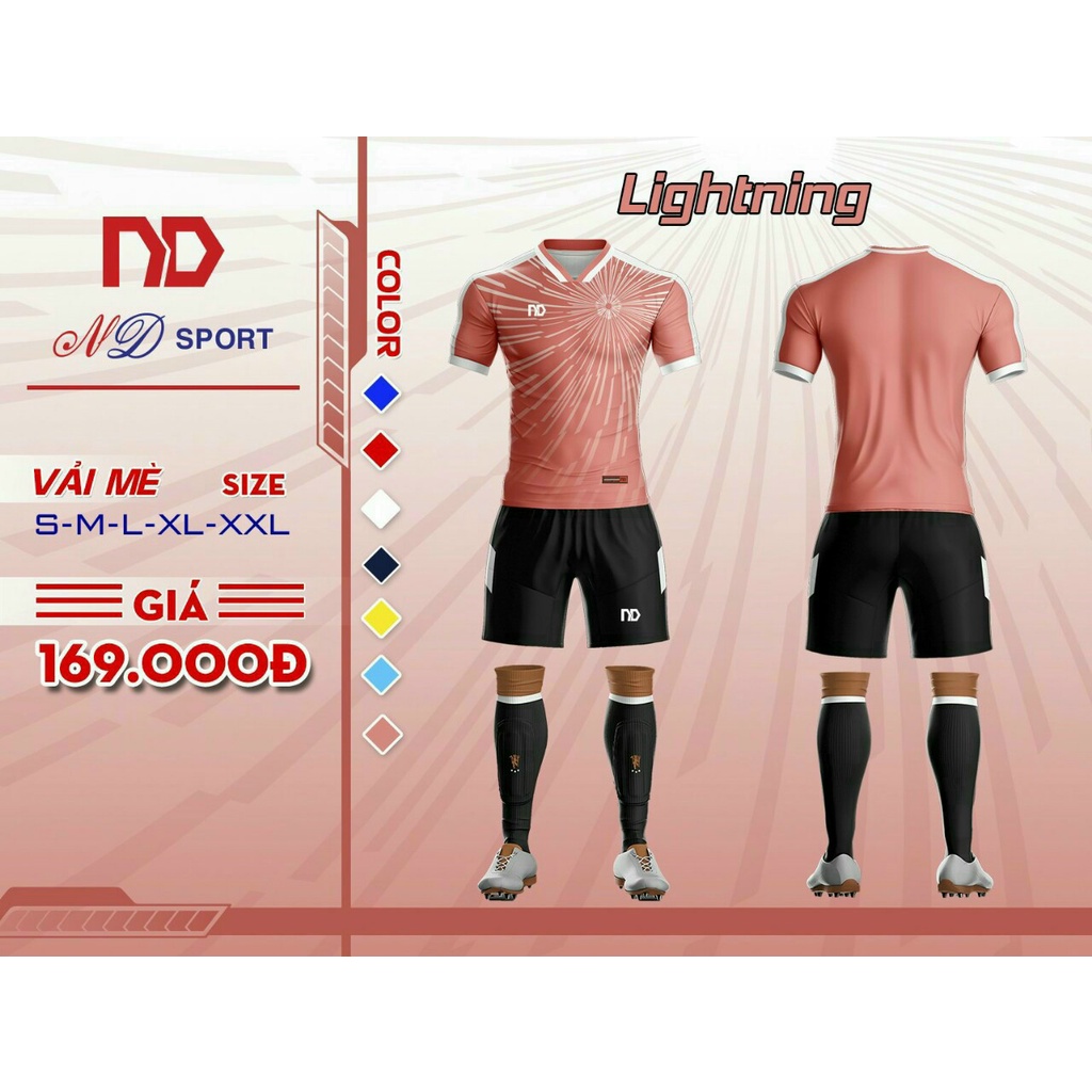 Bộ Quần Áo Đá Banh Vải Mè Mẫu Không Logo
