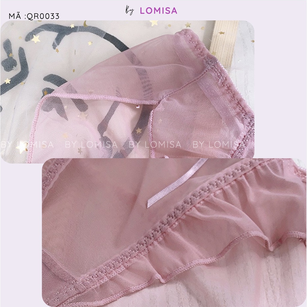 Quần lót ren lưới xuyên thấu siêu co giãn cao cấp sexy giành cho nữ freesize từ 45 -56kg by LOMISA - QR0031