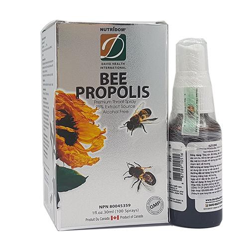 Bee Propolis - Keo ong xịt NutriDom hỗ trợ giảm ho hiệu quả