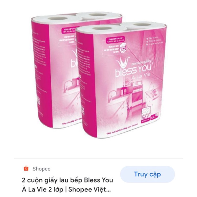 ( CHÍNH HÃNG) CẶP GIẤY BẾP Bless You ĐA NĂNG - GIÁ 2 CUỘN