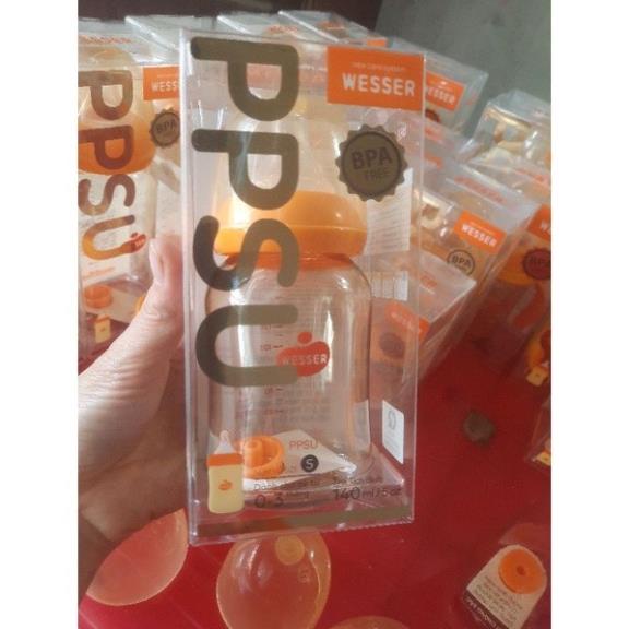 Bình sữa wesser cao cấp ppsu 140ml cổ hẹp