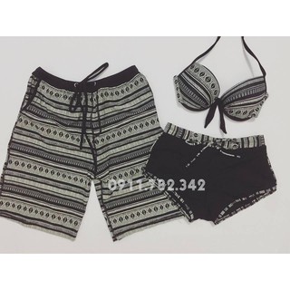 (Giảm giá)Đồ đôi, đồ cặp đi bơi, tắm biển mùa hè, hoạ tiết độc đáo, có mút ngực sexy