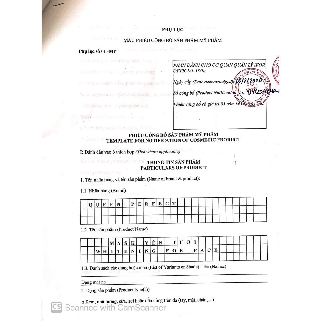 Ủ trắng da mặt Queen Perfect tinh chất yến tươi, làm trắng da, căng bóng, se khít lỗ chân lông 35ml | BigBuy360 - bigbuy360.vn