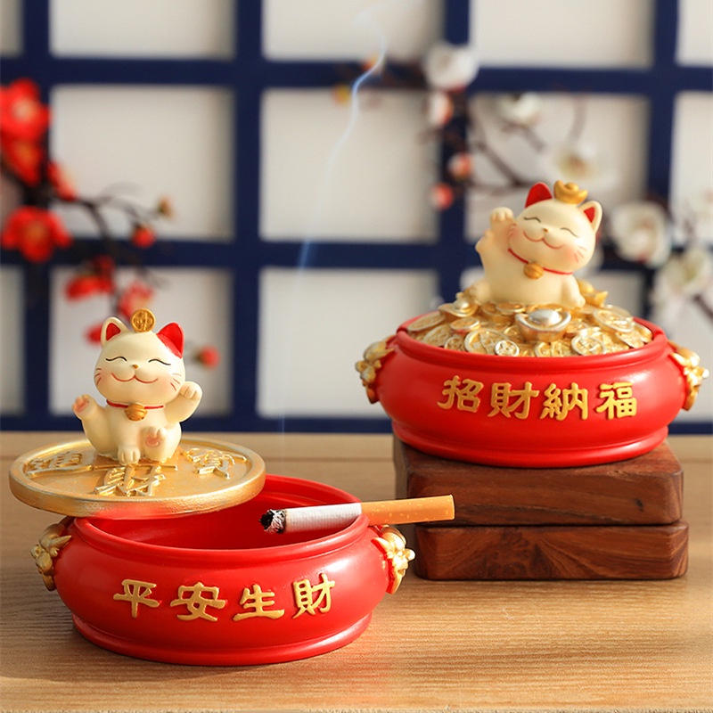 Mèo thần tài trang trí ô tô, bàn làm việc mang lại may mắn, bình an/ Tượng mèo 💕FREESHIP 50k💕 - Những Điều Bình An