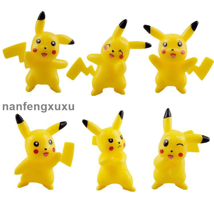 Set 6 Mô Hình Đồ Chơi Nhân Vật Pokemon Bằng Nhựa P2421