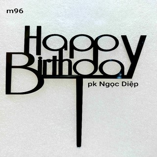 mika chữ happy birthday đậm(10 cái/set)