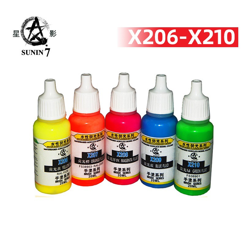 Sơn nước mô hình huỳnh quang X206-X210 20ml Star Shadow Sunin 7