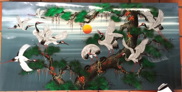 Tranh Sơn Mài - Tùng Hạt 50*80cm