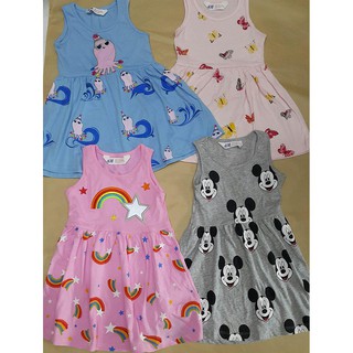 Váy cotton hm cho bé từ 1-10 tuổi