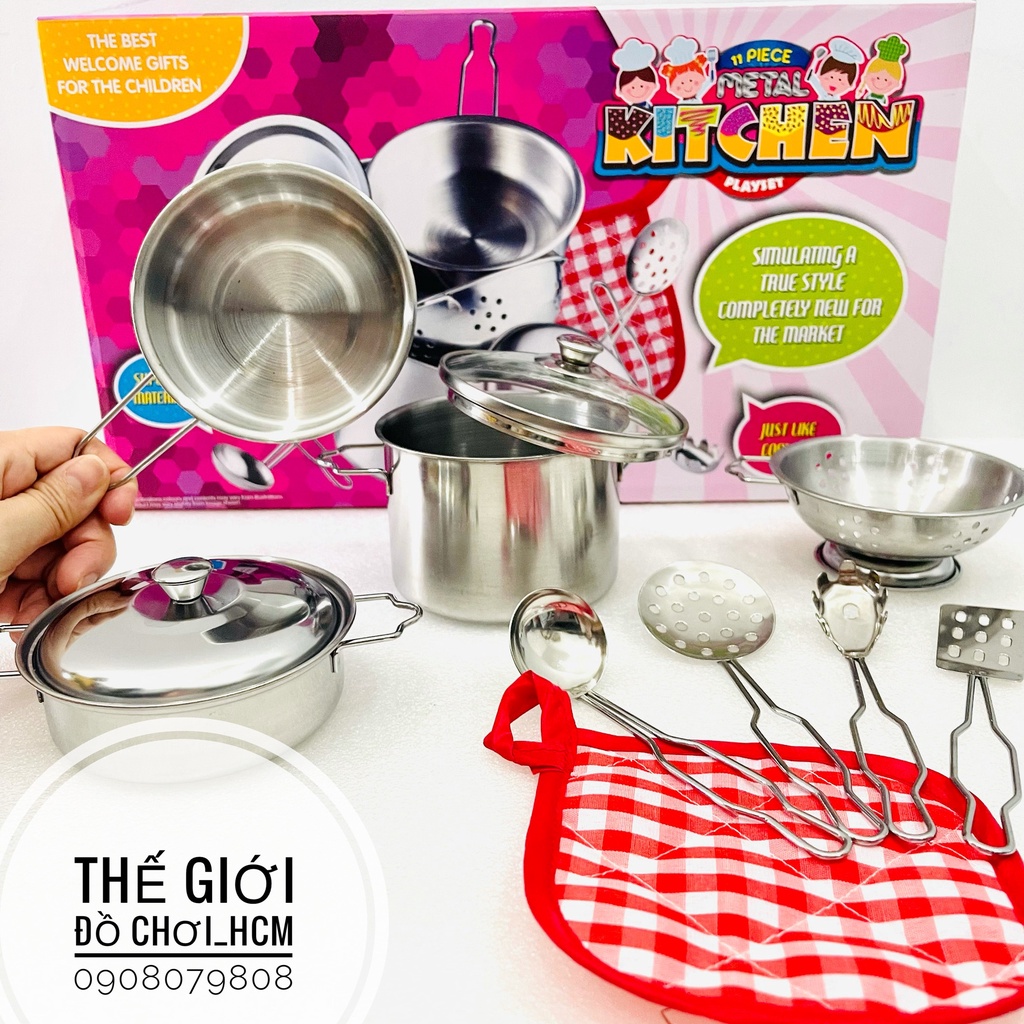 [ HOT-INOX-CÓ CLIP] Đồ chơi nấu ăn dành cho bé yêu thích nhà bếp