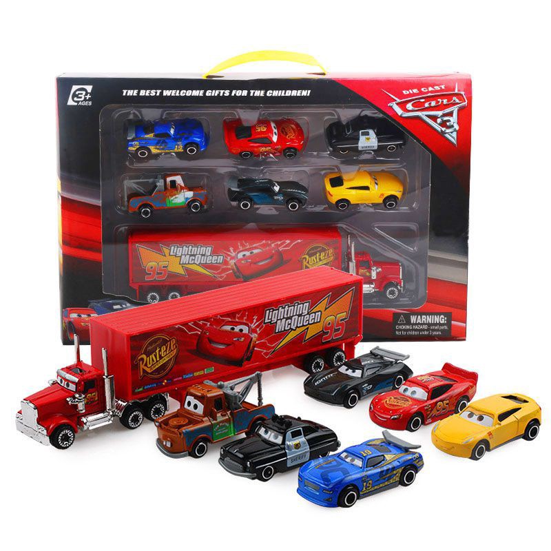 Set 7 Mô Hình Xe Hơi Trong Phim Hoạt Hình Cars 2 Bằng Kim Loại Dành Cho Các Bé
