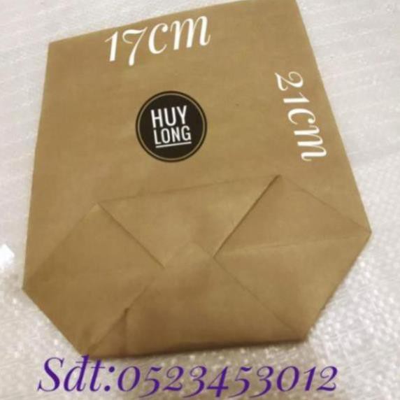 [FreeShip] 299đ/túi Combo 1000 TÚI GIẤY XI MĂNG đựng khoai tây chiên, gà rán, khoai lắc, bánh mì, xúc xích+ chuẩn VSATTP