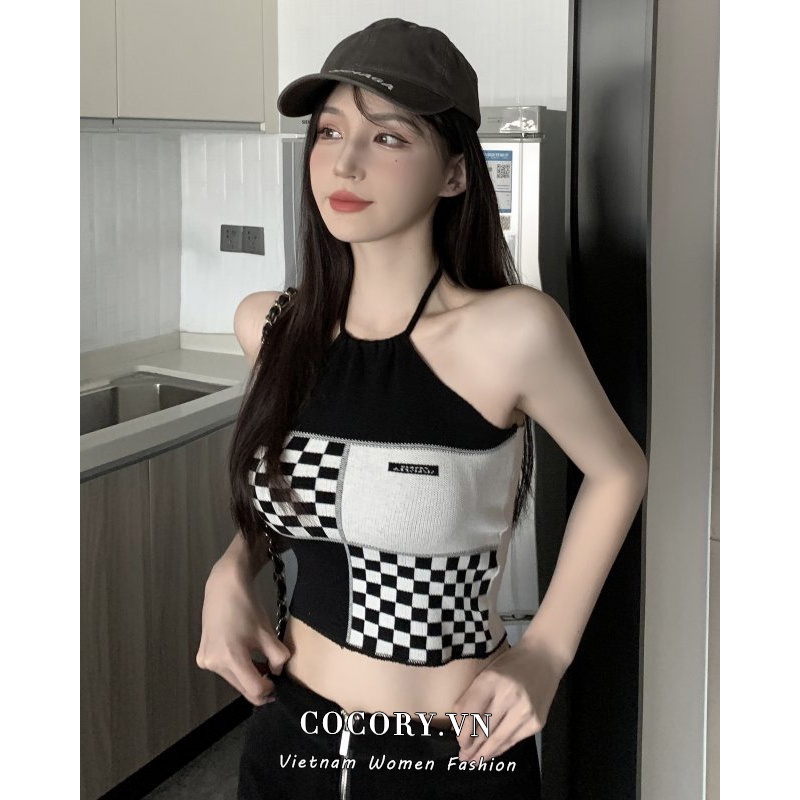 Cocory vn Áo Croptop Dệt Kim Hoạ Tiết Kẻ Sọc Thiết Kế Hợp Thời Trang Cho Phái Nữ | BigBuy360 - bigbuy360.vn