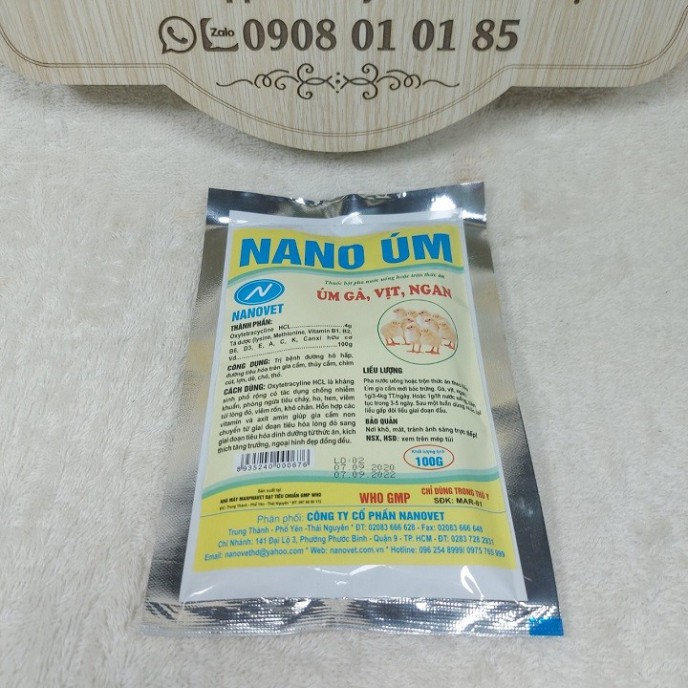 t͢h͢u͢ố͢c͢ úm gà , vịt con (NANO) - (COMBO 2 GÓI) mỏi gói / 100 gram