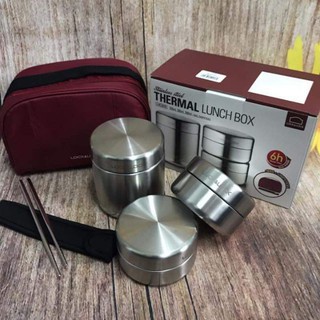 Bộ hộp cơm trưa Lock&Lock bằng Inox kèm túi giữ nhiệt LHC8015