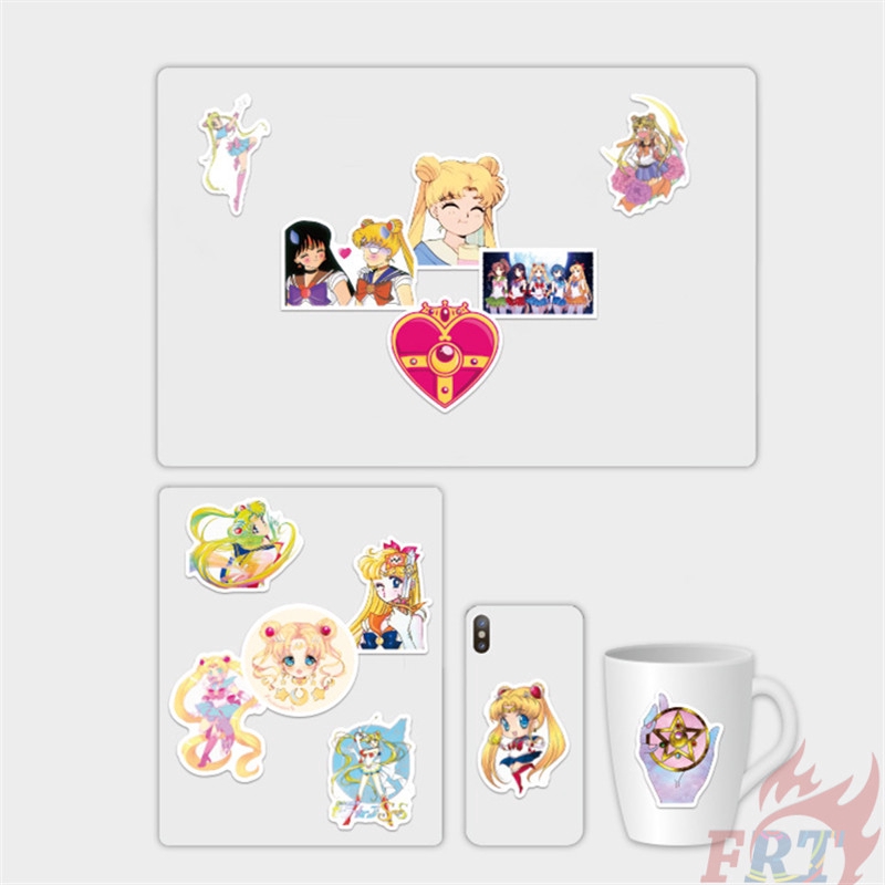 Set 100 nhãn dán anime Sailor Moon series B DIY hành lý laptop ván trượt thời trang