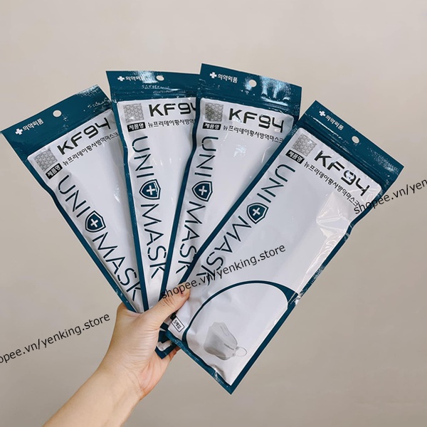 [1 Thùng] 300 Chiếc Khẩu Trang KF94 Uni Mask, Chống bụi Mịn 2.5PM, Kháng khuẩn