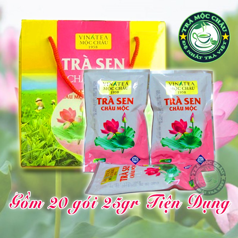 Trà Sen Mộc Châu hộp 500g - Trà xanh ướp hương sen - Trà Mộc Châu Đặc Sản | BigBuy360 - bigbuy360.vn