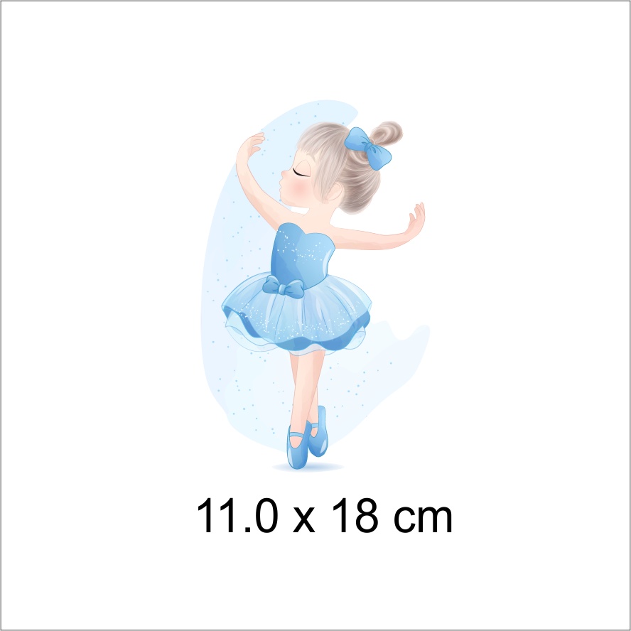 Hình ủi, hình in nhiệt - công chúa Bale xinh đẹp in áo trẻ em