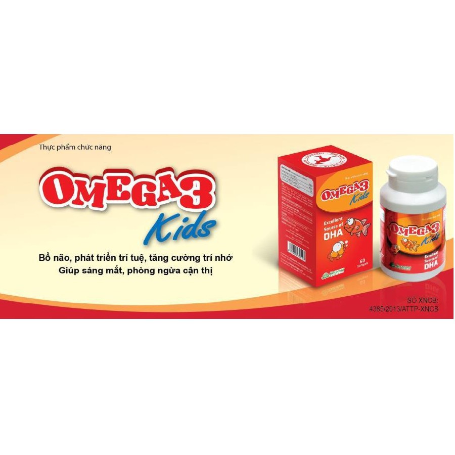 Omega 3 Kids.Giúp Bé Sáng Mắt,Tăng Cường Thị Lực,Phòng Cận Thị Giảm Mỏi Mắt