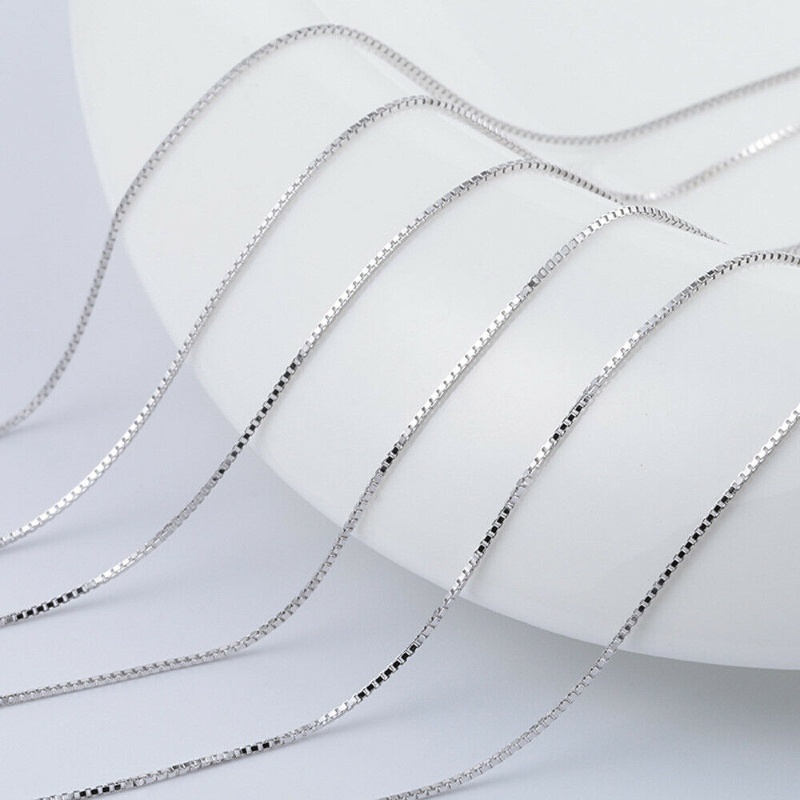 Vòng cổ Mạ Bạc 925 0.8MM 14-26 &quot;