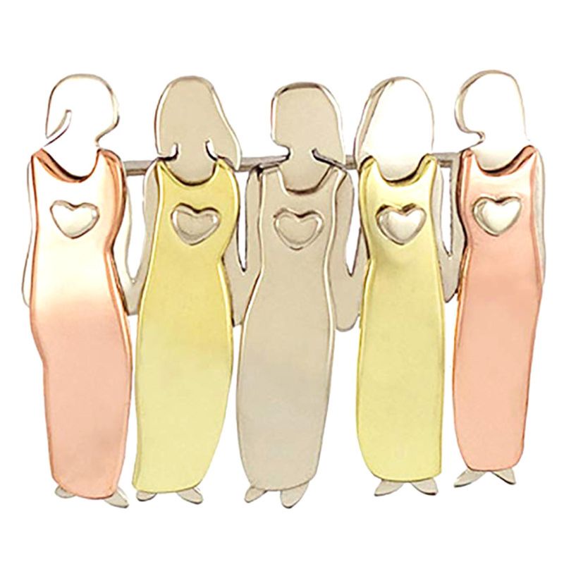 Seng Ghim Cài Áo Hình Chị Em Gái / Gia Đình / Bạn Thân Sang Trọng Cho Bạn Bè