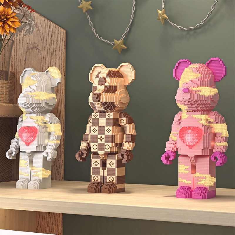 Bộ đồ chơi lắp ghép Non-lego Bearbrick - Mô hình 3D YKO Nanoblock