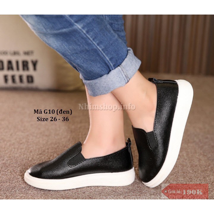 Giày Slip ons cho bé 3 - 10 tuổi kiểu dáng cá tính G10