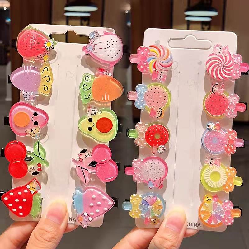 Kẹp Tóc Hình Cây Kem Hoạt Hình Dễ Thương Cho Bé Gái