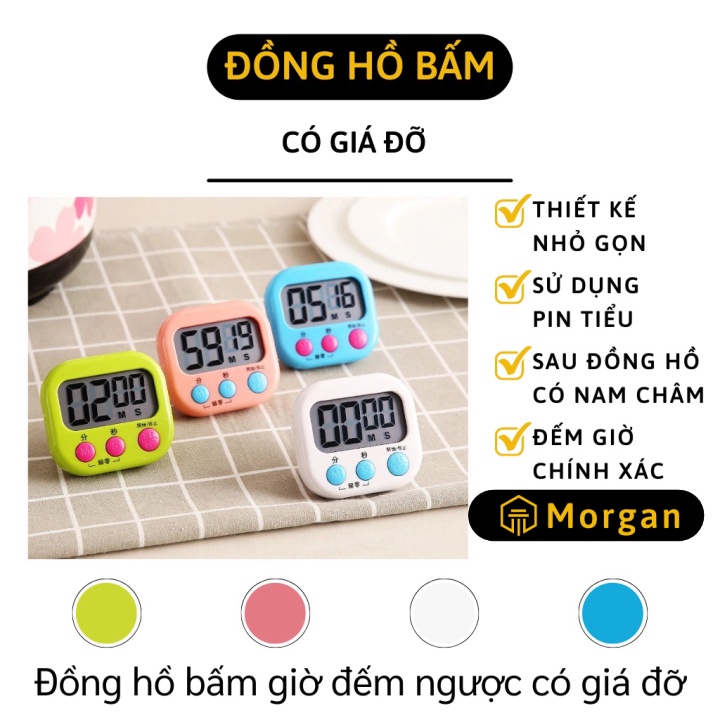 Đồng Hồ Đếm Giờ - Đồng Hồ Bấm Giờ Điện Tử, Đệm Ngược Có Giá Đỡ Để Bàn 8771
