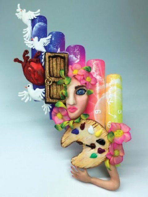 Sét móng thi đấu dài nhọn design fantasy