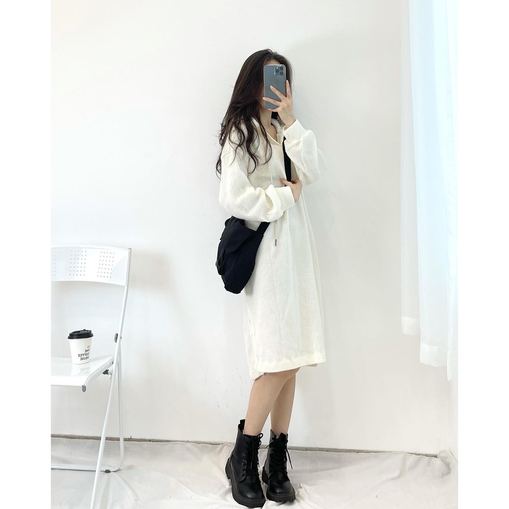 (FEREESHIP) Đầm suông len tổ ong hàng quảng châu Miho house | BigBuy360 - bigbuy360.vn