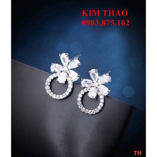 Bông tai hoa Hàn Quốc (Kèm ảnh thật + ảnh đeo)