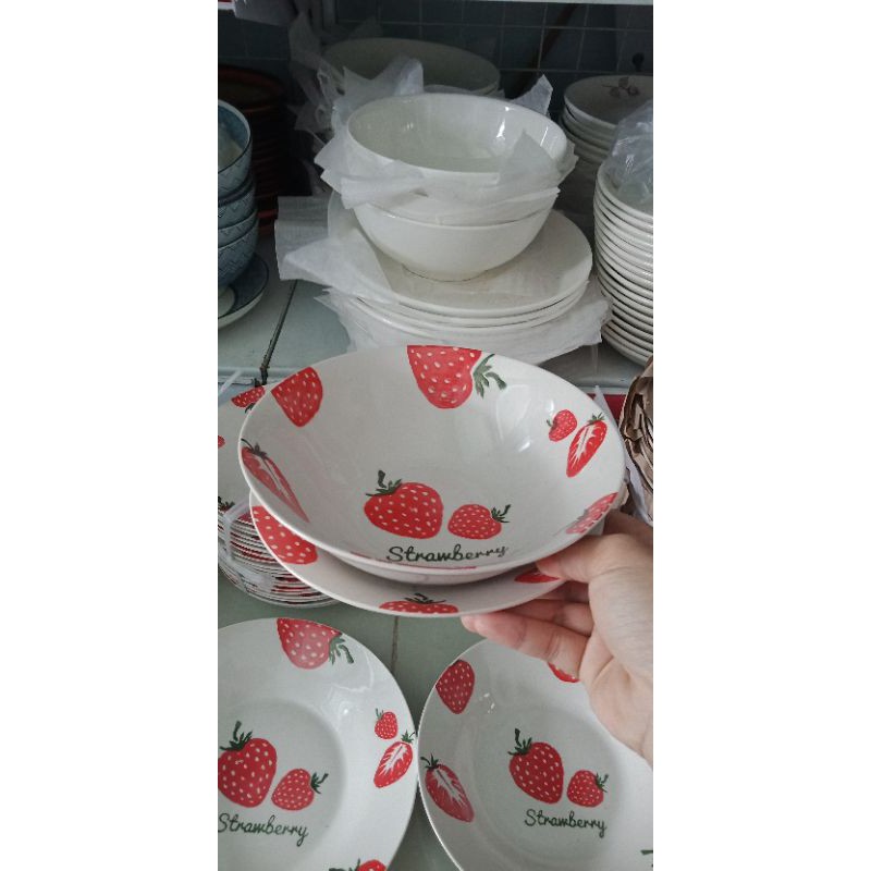 Dĩa Sâu Lồng Lớn và Nhỏ Trái Dâu Cực Cool