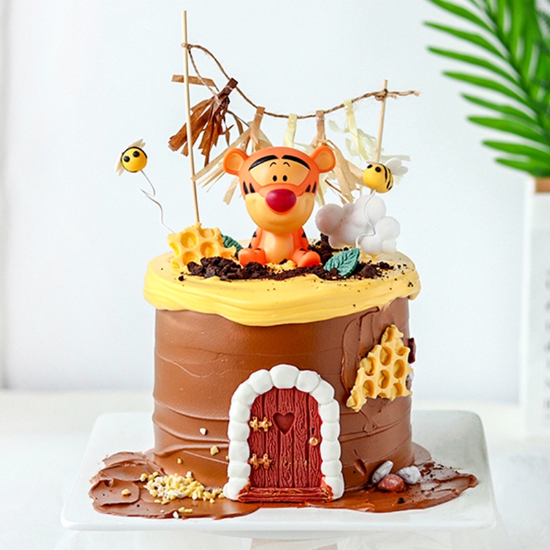 búp bê trang trí bánh sinh nhật [FREESHIP] bộ 3 hổ gấu lợn nhựa