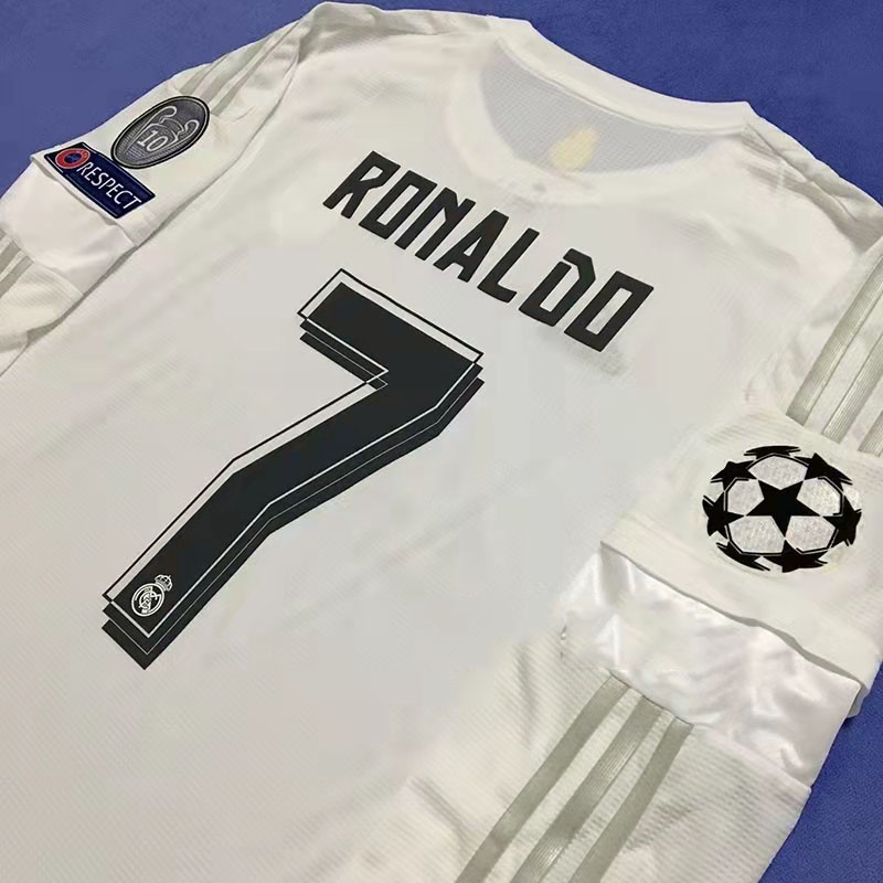 Áo Thun Tay Dài Phong Cách Retro Real Madrid 15/16 & 16/17