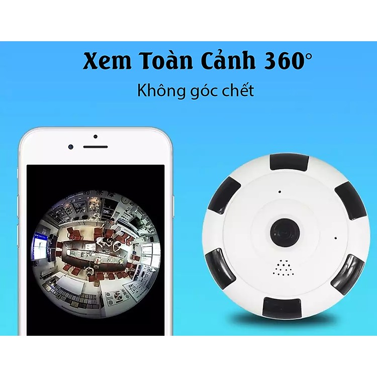 Camera Wifi Ốp trần V380 PRO VR 360 ĐỘ - Xem toàn cảnh 3D, không dây, hình ảnh full HD