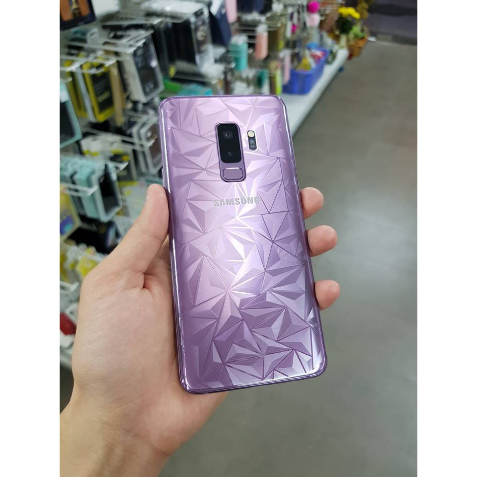 Miếng dán lưng Samsung S8, S8 Plus, S9, S9 Plus, S7 Edge vân kim cương 3D