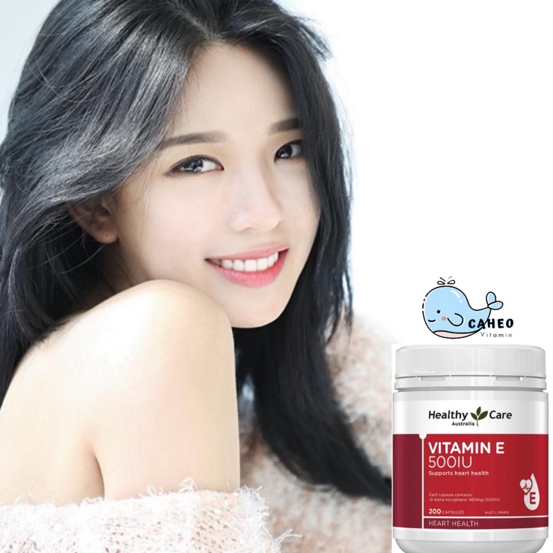 Vitamin E Healthy Care Úc 200 viên - Nội Địa Úc - Đẹp da, cân bằng nội tiết tố