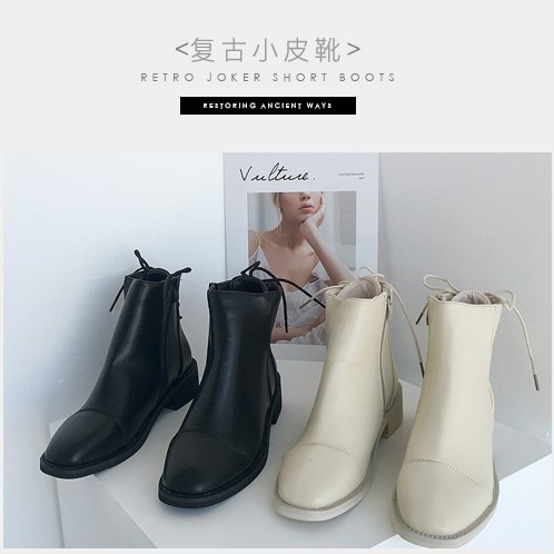 Boots cao cổ 2 màu trắng đen
