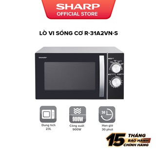 Mua  Mã ELBAU10 giảm 10% đơn 500K Lò Vi Sóng Cơ Sharp R-31A2VN-S 23L    Công Suất 900W  6 Mức Công Suất Hẹn Giờ 30  